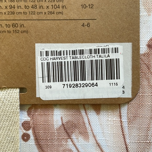 Create Decorate Celebrate Harvest Tablecloth - 60”x120” - Picture 4 of 6